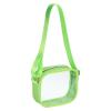 PATIKIL 7.5"x6" Clear Crossbody Bag with Shoulder Strap, Stadium Approved PVC Transparent Purse Bag for Sports Events Concerts Festivals, Green view 1