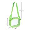 PATIKIL 7.5"x6" Clear Crossbody Bag with Shoulder Strap, Stadium Approved PVC Transparent Purse Bag for Sports Events Concerts Festivals, Green view 2