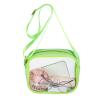 PATIKIL 7.5"x6" Clear Crossbody Bag with Shoulder Strap, Stadium Approved PVC Transparent Purse Bag for Sports Events Concerts Festivals, Green view 3