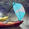 Paddle Board Sails,Durable Paddle Board Wind Sail,Foldable Simle Sail,Blue,Round Downwind Sail,Kit Kayak Wind Sail Kayak Paddle Board Accessories,for Paddle Boards, Kayaks, and Canoes. view 4