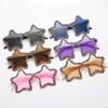 bullabulling Diamond Star Shape Sunglasses Women Vintage Rimless Oversized Rhinestone bling Sun Glasses LadiesY2K Eyewear (pink/champagne) view 3