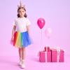 DXTON Girls Tutu Skirt Rainbow Toddler Tulle Ballet Dance Skirt for 2-8 Years SK263,6T view 2