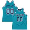 Custom Basketball Jersey Personalized Stitched/Printed Team Name & Number Sports Uniform for Men Women Youth Teal Navy White view 1