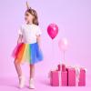 DXTON Girls Tutu Skirt Rainbow Toddler Tulle Ballet Dance Skirt for 2-8 Years SK263,3T view 4