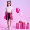 DXTON Girls Tutu Skirt Rainbow Toddler Tulle Ballet Dance Skirt for 2-8 Years SK266,4T view 3