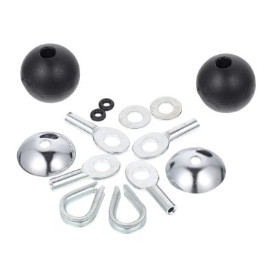 BESPORTBLE 2sets Steel Wire Rope Connectors Fitness Equipment Accessories for Gym Use Includes Eye Terminals Swivels Stop and Washers for Body Strengthening Components