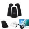 3Pcs Surfboard Deck Traction Pads - Surfing Surfboard Anti Slip Traction Pad Tailpad Deck Pads for Fits Surfboards, Skimboard, Longboard(black) view 3