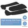 3Pcs Surfboard Deck Traction Pads - Surfing Surfboard Anti Slip Traction Pad Tailpad Deck Pads for Fits Surfboards, Skimboard, Longboard(black) view 4