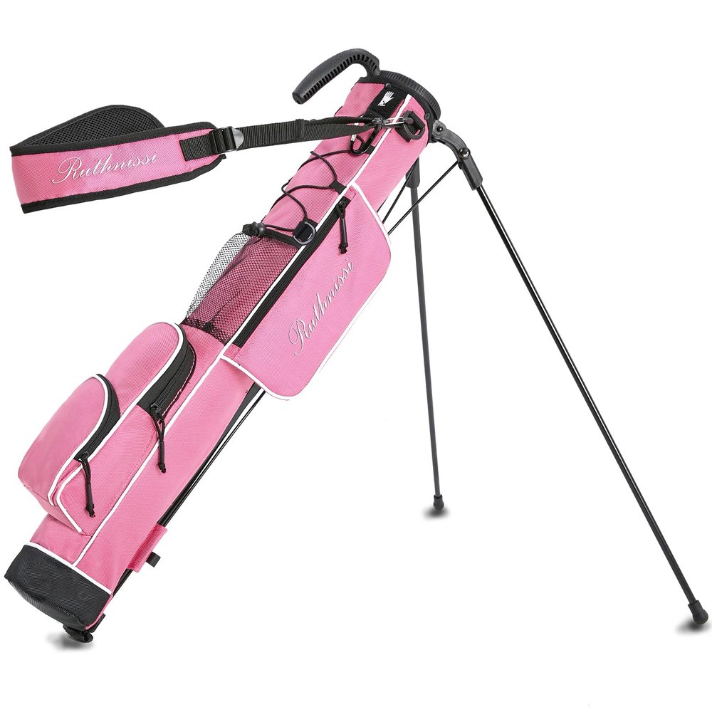 RUTHNISSI Golf Stand Bag, Lightweight Golf Easy Carry Bag with Padded StrapDurable Pitch n Putt Golf Bag, Practice Ranger Sunday Golf Bag for Men&Women