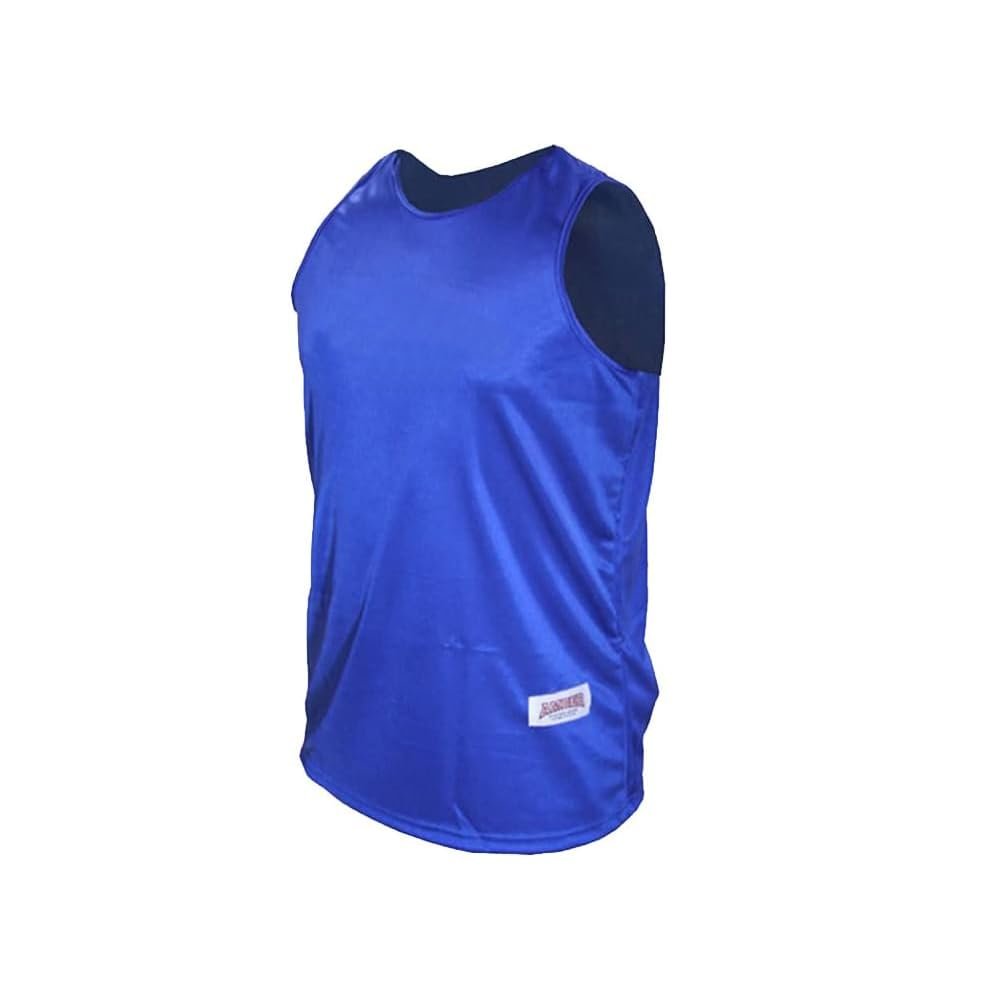 Premium Durable Boxing Jersey with Satin Finish Fabric - Comfortable & Stylish Training Gear for Unmatched Performance in Blue, Size Youth-Medium