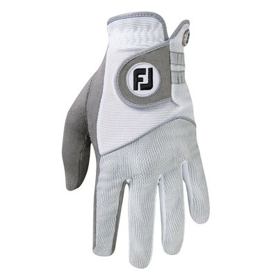 FootJoy Women's RainGrip Prior Generation Golf Gloves, Pair, White Medium