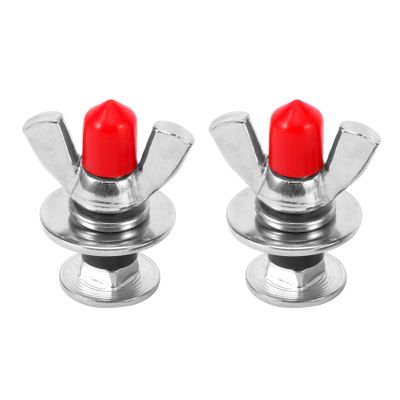 ALOEU 2Pcs 316 Stainless Steel Diving Screws Butterfly Backplate Wing Nuts for Underwater Scuba Diving BCD Accessories