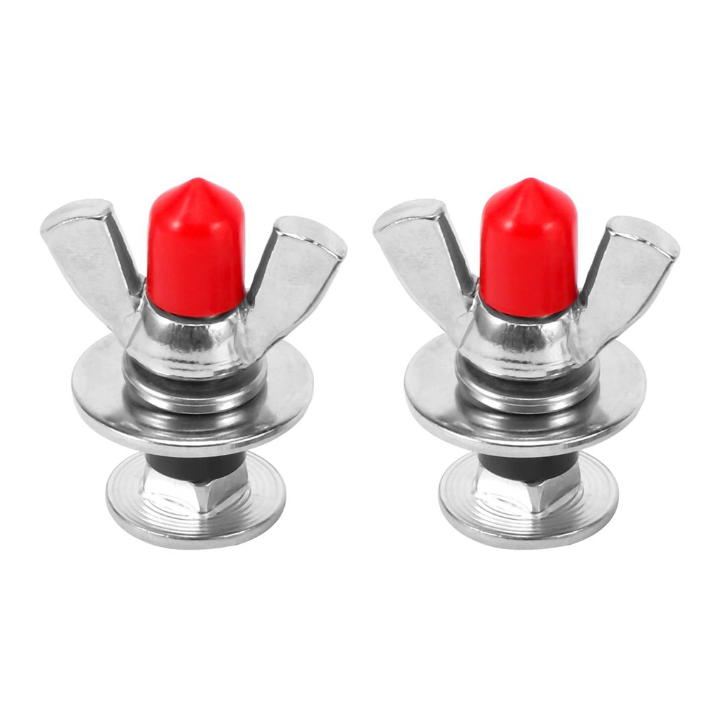 ALOEU 2Pcs 316 Stainless Steel Diving Screws Butterfly Backplate Wing Nuts for Underwater Scuba Diving BCD Accessories