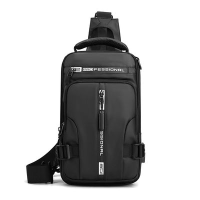 Men's Multifunctional Waist Bag Chest Bag Adjustable Strap Casual Shoulder Bag Waterproof Crossbody Belt Pack Fanny Backpack (black)