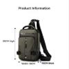 Men's Multifunctional Waist Bag Chest Bag Adjustable Strap Casual Shoulder Bag Waterproof Crossbody Belt Pack Fanny Backpack (black) view 2