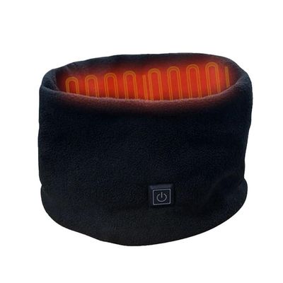 ALOEU Winter Electric Heated Scarf Wrap USB Rechargeable Neck Warmer for Cycling Skiing, Black