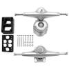 ALOEU Land Surfing Skateboard Trucks for S6 Red Spring Bridge Surfskate Skateboard Adapter,Silver Gasket Set
