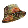 Yyhwhjde Large Pizza Picture Reversible Bucket Hat - Unisex Protection Headwear for Camping and Outdoor Activities Black, Black, One Size view 3