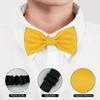 BEWDIO Yellow Bow Ties for Boys Pre Tied Toddler Bow Tie Adjustable Kids Bowtie Baby Bowties for Wedding Party (58-14) view 2
