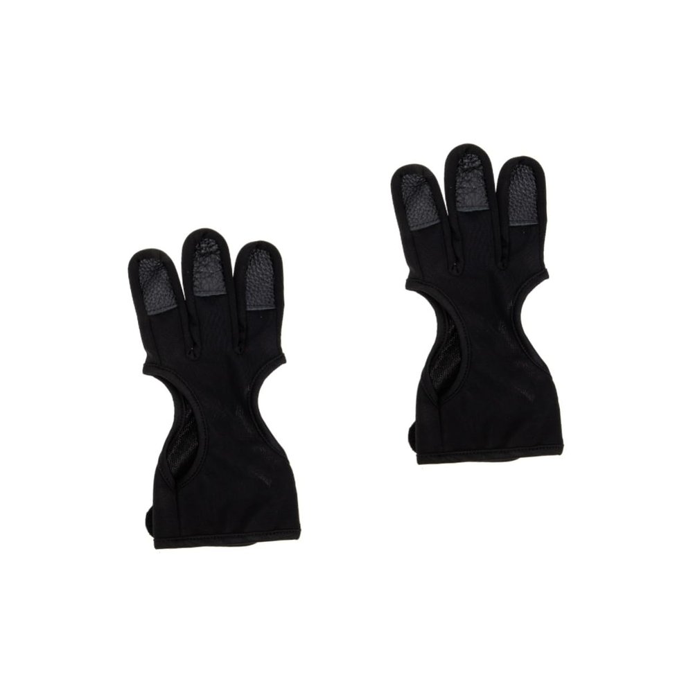 Yardwe 2pcs Portable Archery Glove Professional Finger Guard for Bowstring Lightweight Design for Hunting and Shooting Material