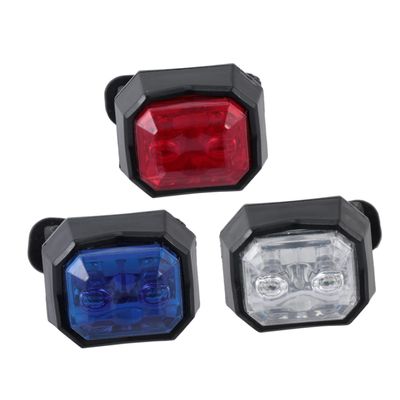 BESPORTBLE 3pcs Mountain Bike Tail Lights Turn Signals Safety Warning Lights for Cycling Led Taillights Gemstone Design Red Blue White