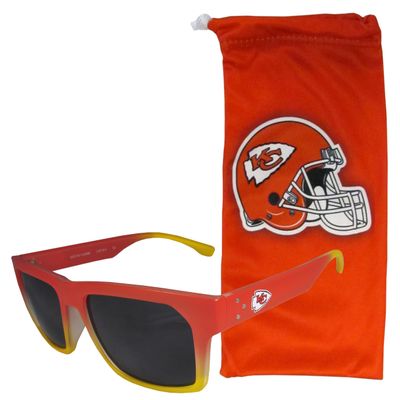 Siskiyou Sports NFL Kansas City Chiefs Sportsfarer Sunglasses and Bag Set, Team Colors, One Size