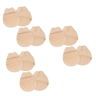 Mobestech 6pairs Seamless Invisible Toe Topper Half Socks Cushion Non-Slip Silicone Bottom for Women Breathable Forefoot Pads for High Heels and Everyday Wear Skin