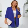 Ylhystrical Lightweight Cardigan for Women Klein Blue Large Drape Shrugs 3/4 Sleeve Open Front Lightweight Casual Soft Jacket Drape Cover Ups Spring Summer Shawl Kimono Wraps view 4