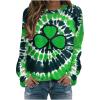 SMIDOW St Patricks Day Shirt Women Funny 3D Print Tops Plus Size Long Sleeve Round Neck T Shirt Tshirts Dressy Trendy view 1