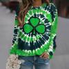 SMIDOW St Patricks Day Shirt Women Funny 3D Print Tops Plus Size Long Sleeve Round Neck T Shirt Tshirts Dressy Trendy view 2