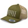 RIVEMUG Humble Hustle Curved Bill Trucker Hat Mid Crown Adjustable Cap view 1
