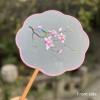 Wedding fans,Dress Up Show Fan,Fabric Handheld Fans, Chinese Style Flower Embroidered Fans with Tassel, for Summer Decorations Dancing Prop view 2