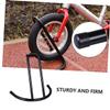SUPVOX 1pc Portable Bike Parking Rack Balance Stand for Bicycles and Scooters Easy Installation Use Strong Construction Quiet Black view 3