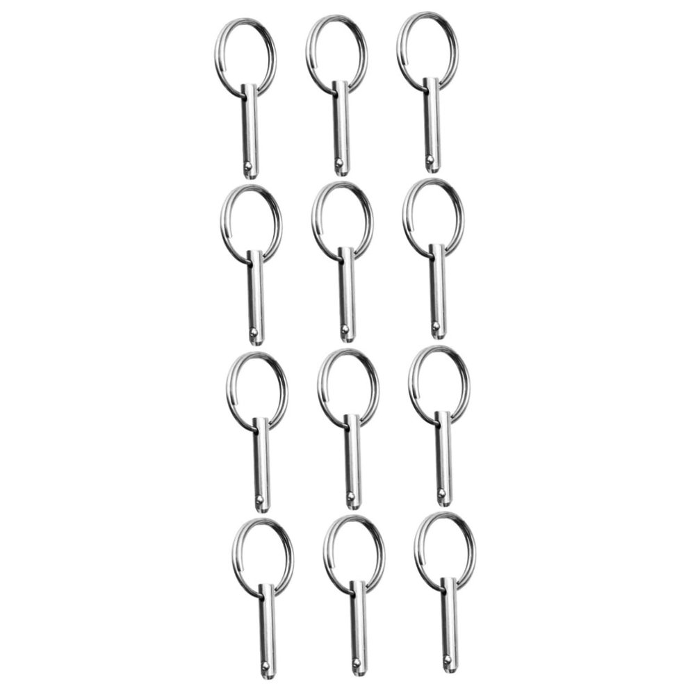 BESPORTBLE 12pcs Boat Hardware Accessories Bimini Ball Pin Clevis Pins Grade Stainless Steel Snap Hinge