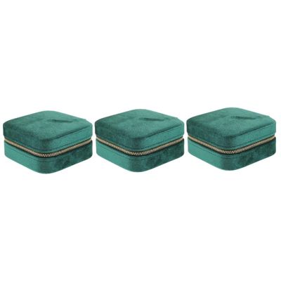 ABOOFAN 3pcs Elegant Jewelry Travel Case Box Organizer for Women Rings Earrings Necklace Storage Compact and Portable for Ladies
