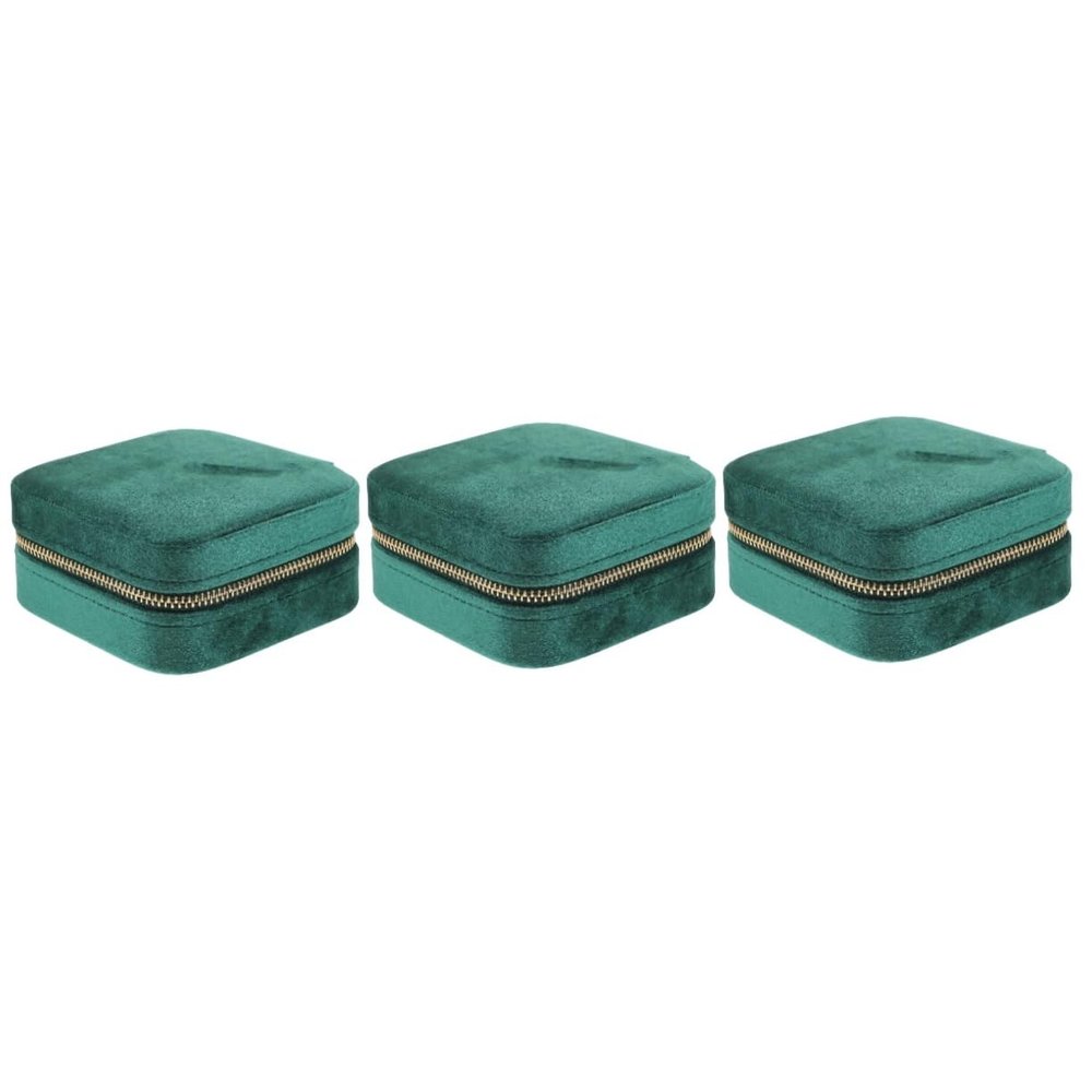 ABOOFAN 3pcs Elegant Jewelry Travel Case Box Organizer for Women Rings Earrings Necklace Storage Compact and Portable for Ladies