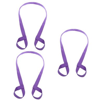 BESPORTBLE 3pcs Adjustable Yoga Mat Straps for Carrying Cotton Exercise Mat Carrier Soft Lightweight Yoga Holder Straps Light Purple