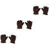 CALLARON 3pairs Touchscreen Half Finger Gloves Men's Thermal Convertible Fleece Mittens view 1