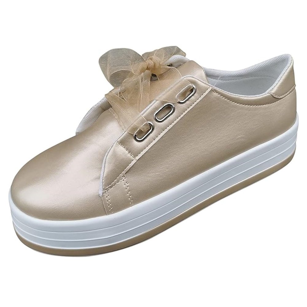 Ladmiple Platform Shoes For Women Size 11 Womens Canvas Shoes Casual Cute Sneakers Low Cut Slip On Fashion Comfortable Walking Shoes Dressy Summer Non Slip Platform Flats Loafers