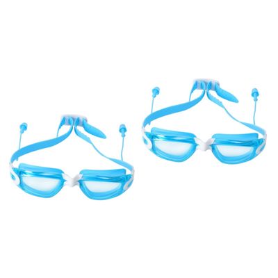 BESPORTBLE 2pcs Fashionable Boy Girl Swimming with Earplugs -fog Large Frame Swimming Glasses for Boy Girl for Pool and Beach Activities Lake