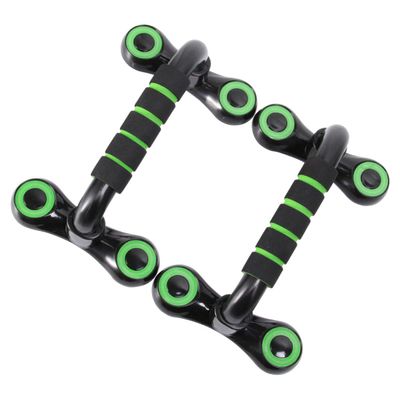 SUPVOX 1pair Push-up Bars Handles for Muscle Training Lightweight Portable Pushup Stand for Chest Triceps and Abdominal Workouts Green and Black Pushup Frame