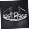 Angoily Happy Birthday Sash Crown Birthday Party Accessory Rhinestone Crown Crystal Hair Comb Chic view 2