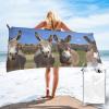 ZAMOUX Funny Donkeys Print Quick Dry Towel Super Absorbent Microfiber Towel for Outdoor Adventures and Trav view 1