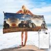 ZAMOUX Farm Tractor Print Quick Dry Towel Super Absorbent Microfiber Towel for Outdoor Adventures and Trav view 1