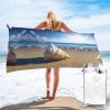 ZAMOUX Ocean Sea Wave Seashell Print Quick Dry Towel Super Absorbent Microfiber Towel for Outdoor Adventures and Trav view 1