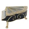 LiuliuBull Elegant Black Piano Keepsake Box with Crystal Bejeweled Jewelry Box and Enameled Trinket Box - Perfect Figurine Collectible Gifts view 2