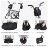 SUNELFFY 20inch Folding Bike Bag Bicycle Carry Bag Bike Travel Carrying Case Bike Transport Bag for Car Train Air Travel Portable (Black-White, 14-20 inch) view 4