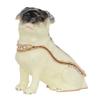 LiuliuBull Crystal Bejeweled Pug Dog Trinket Jewelry Box, Enameled Treasured Miniature Ring Holder, Pet Lover Gifts, Home Decoration view 1