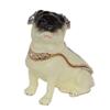 LiuliuBull Crystal Bejeweled Pug Dog Trinket Jewelry Box, Enameled Treasured Miniature Ring Holder, Pet Lover Gifts, Home Decoration view 2