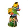 LiuliuBull Parrot Trinket Box, Bird Figurine, Treasured Enameled Box, Necklace, Collectibles Gifts view 3